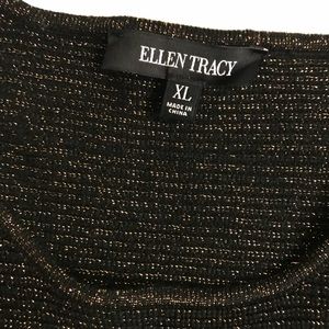 Black and Metallic Gold 3/4 Length Sweater